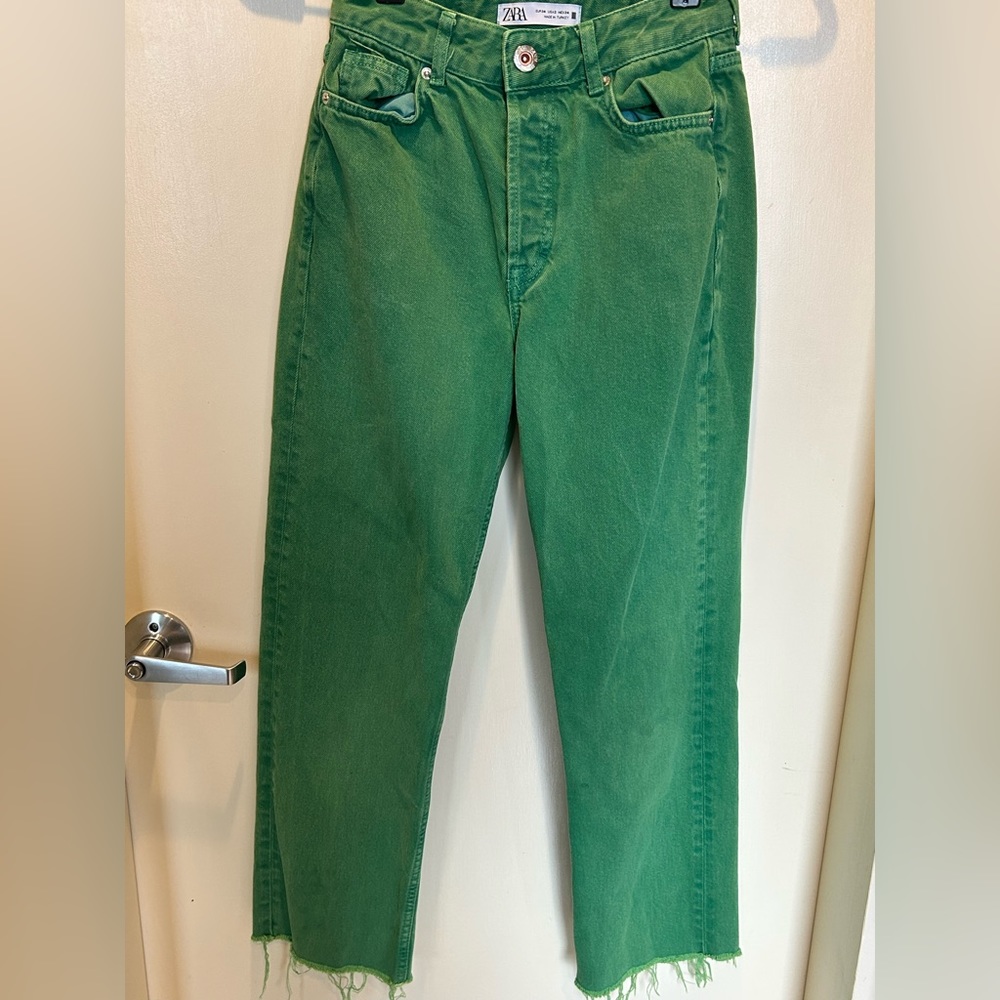 GREEN DENIM ZARA JEANS